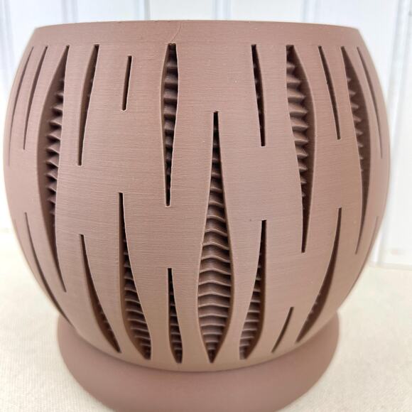 Modern Geometric Planter, Split Planter Pot, Cutout Design, Indoor Flower Pot - Picture 3 of 10
